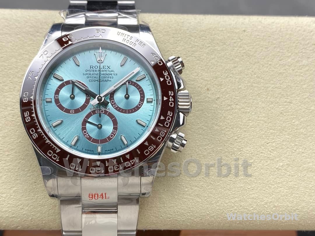 Rolex Platinum Cosmograph Daytona Ice Blue Index Dial Oyster Bracelet 126506 0001