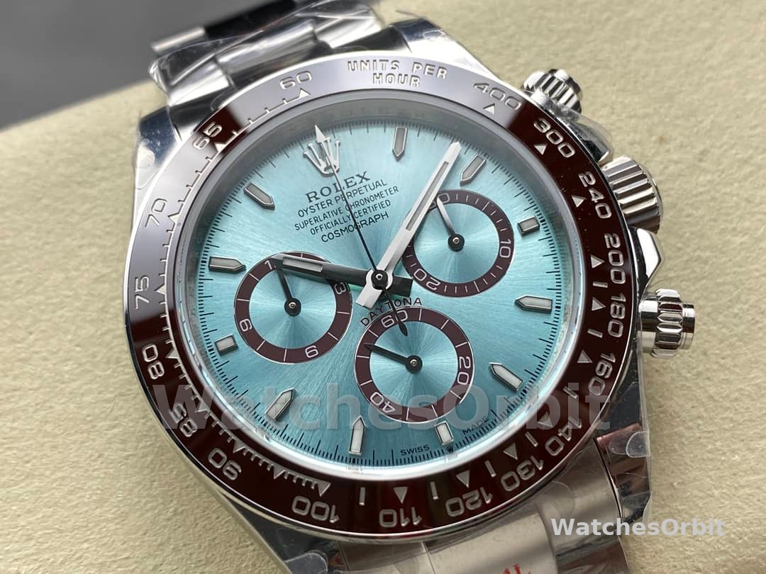 Rolex Platinum Cosmograph Daytona Ice Blue Index Dial Oyster Bracelet 126506 0001