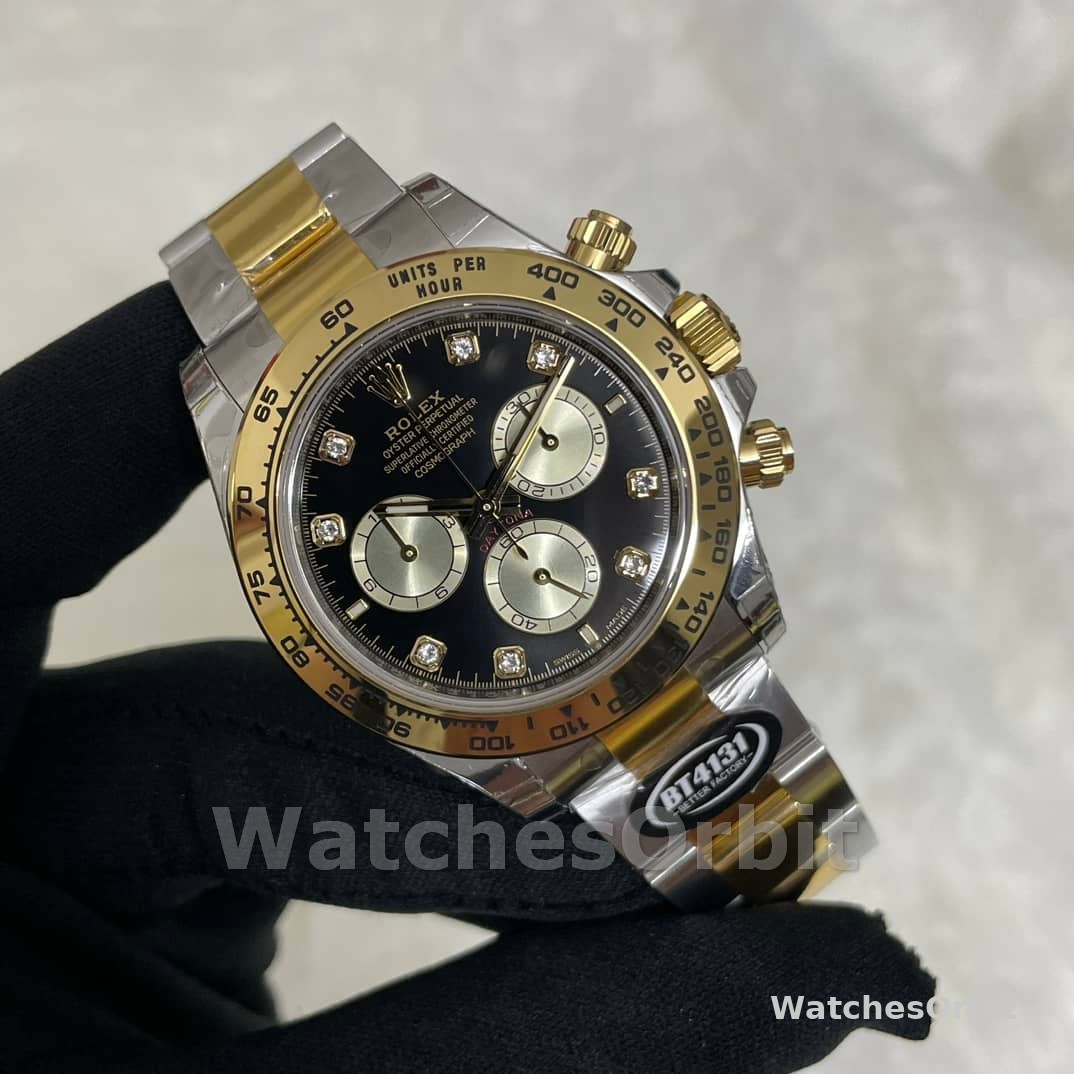 Rolex Two Tone Daytona 126503 0002 Black Diamond Replica Watch