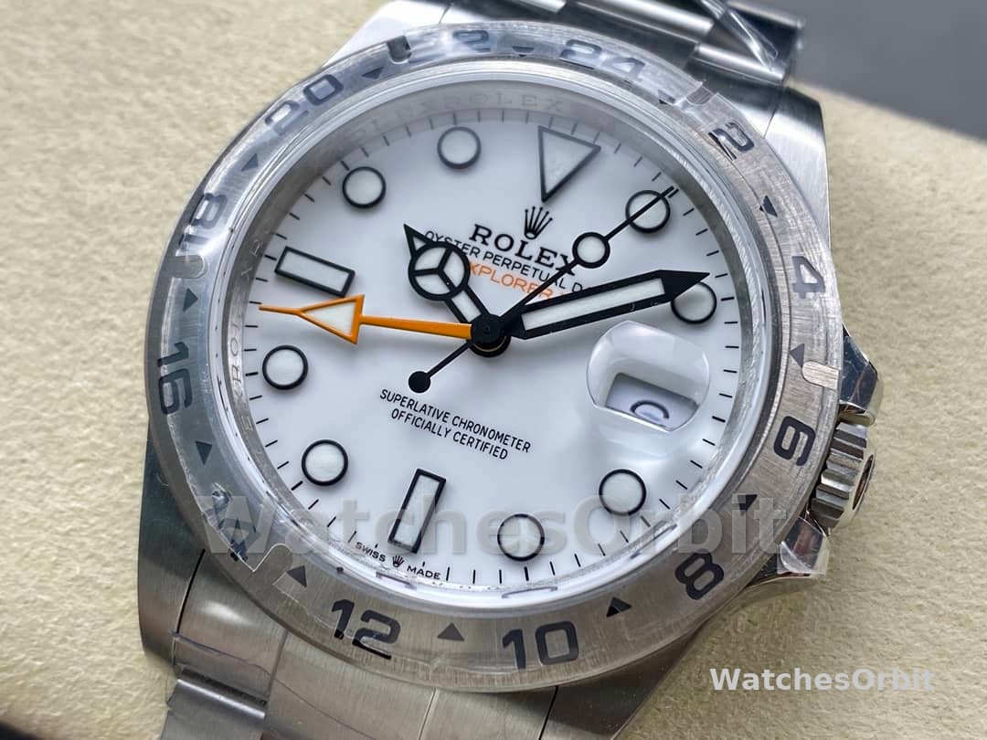 Rolex Explorer II m226570 0001 Stainless Steel White Dial 42MM Mens Replica Watch