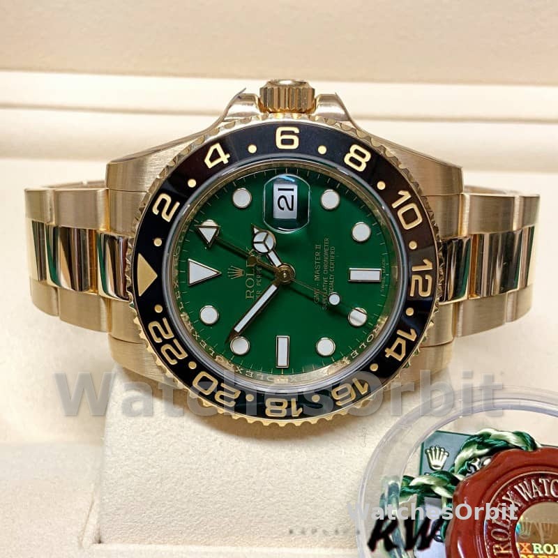 Rolex GMT Master II 116718LN Oyster Bracelet Green Dial 40mm Mens Replica Watch