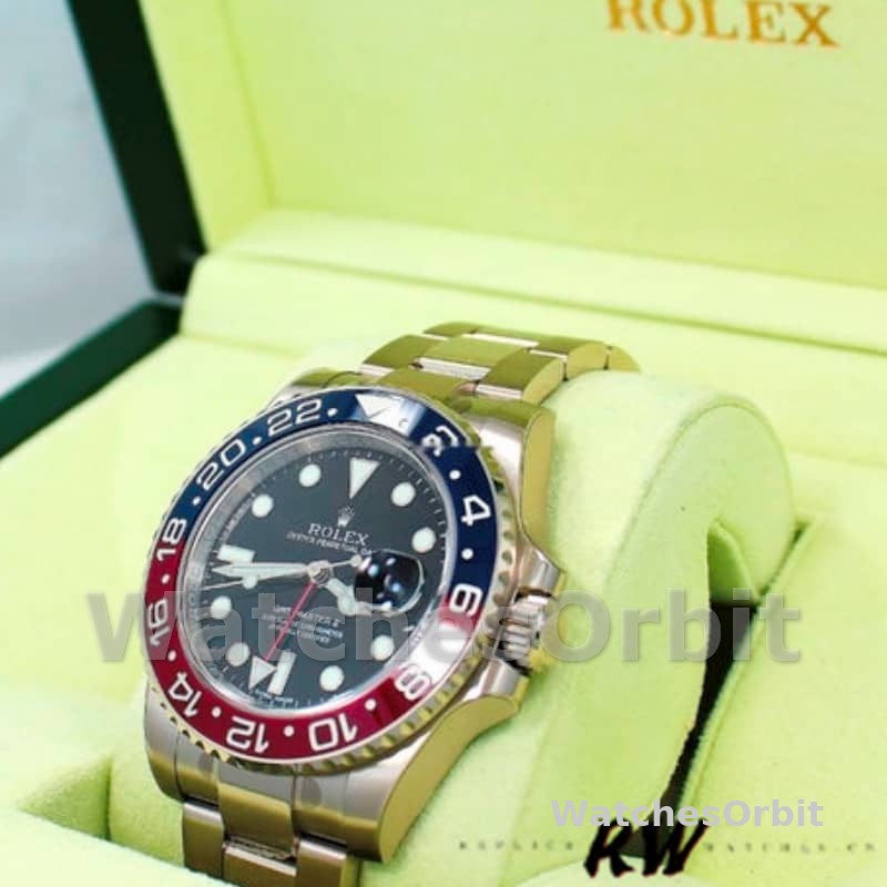 Rolex GMT Master II 116719BLRO White Gold Pepsi Black Dial 40mm Mens Replica Watch