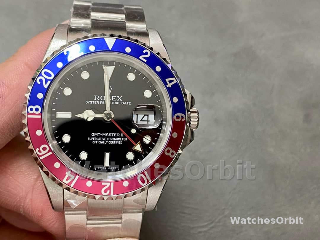 Rolex GMT-Master II 16710 Black Dial Blue Red Pepsi Bezel 40MM Mens Replica Watch