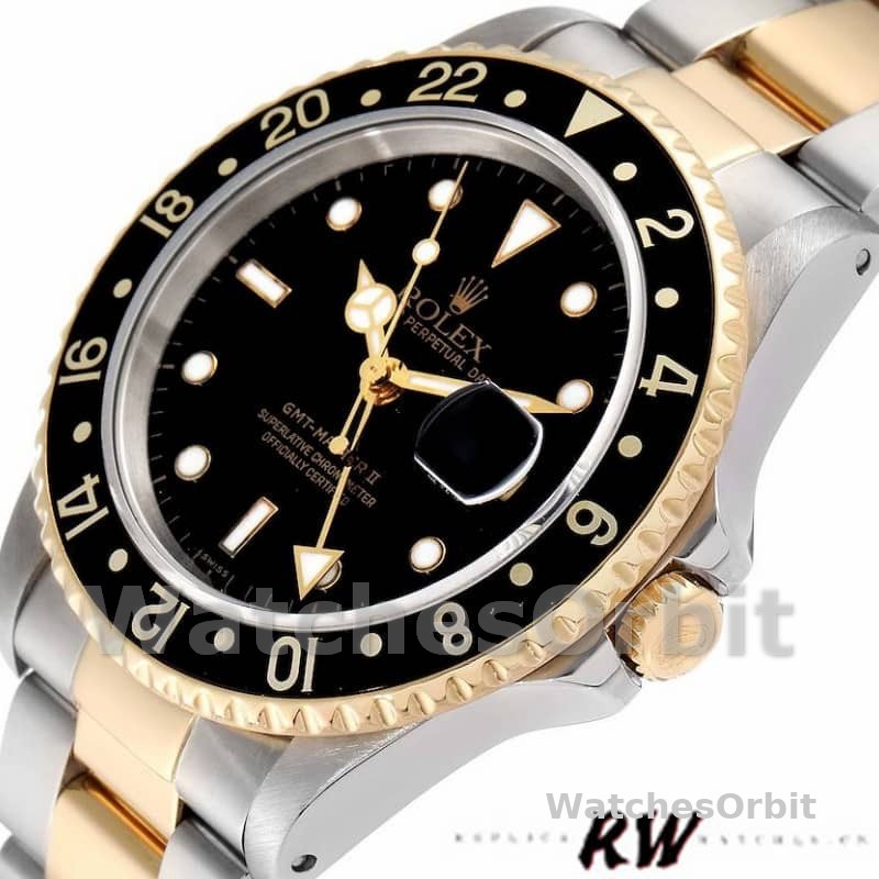 Rolex GMT-Master II 16713LN Steel Yellow Gold Black Dial 40MM Mens Replica Watch