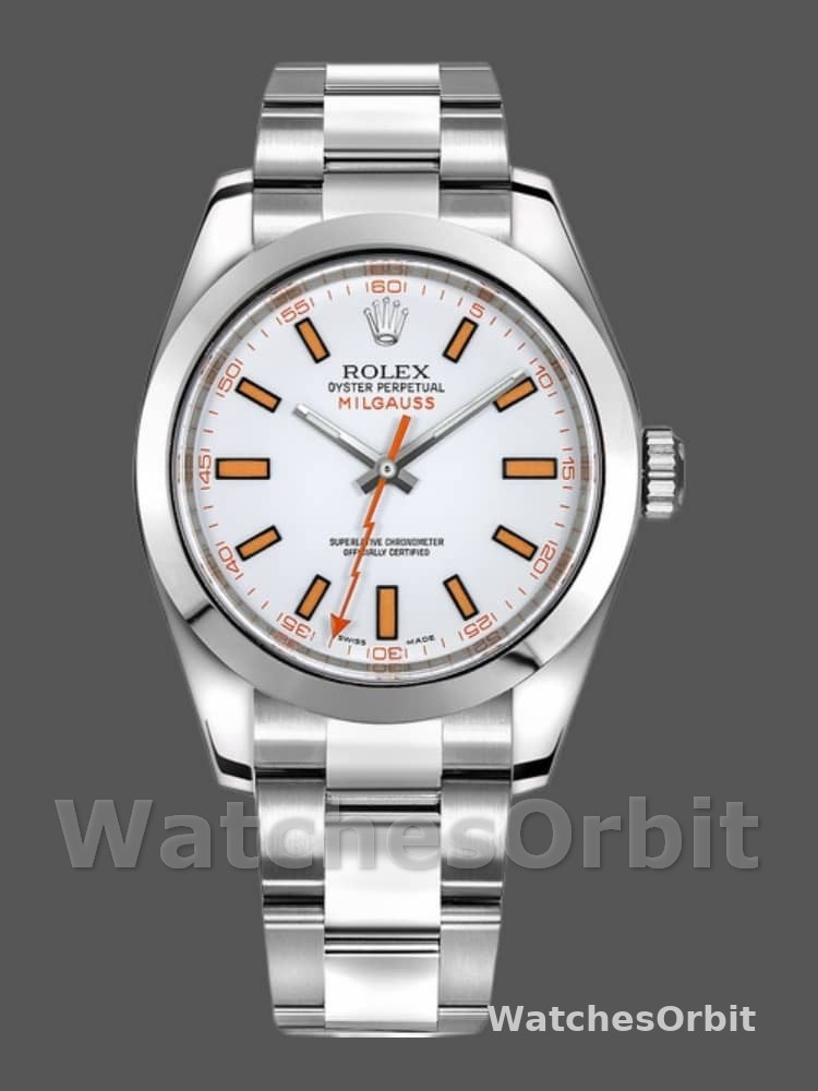 Rolex Milgauss 116400 Automatic White Dial 40mm Mens Replica Watch