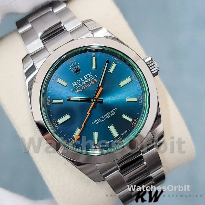 Rolex Milgauss 116400GV Stainless Steel Z-blue Dial 40mm Mens Replica Watch