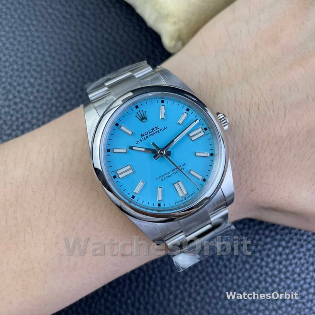 Rolex Men's Oyster Perpetual 41 Turquoise Dial m124300 0006 Men's Watch