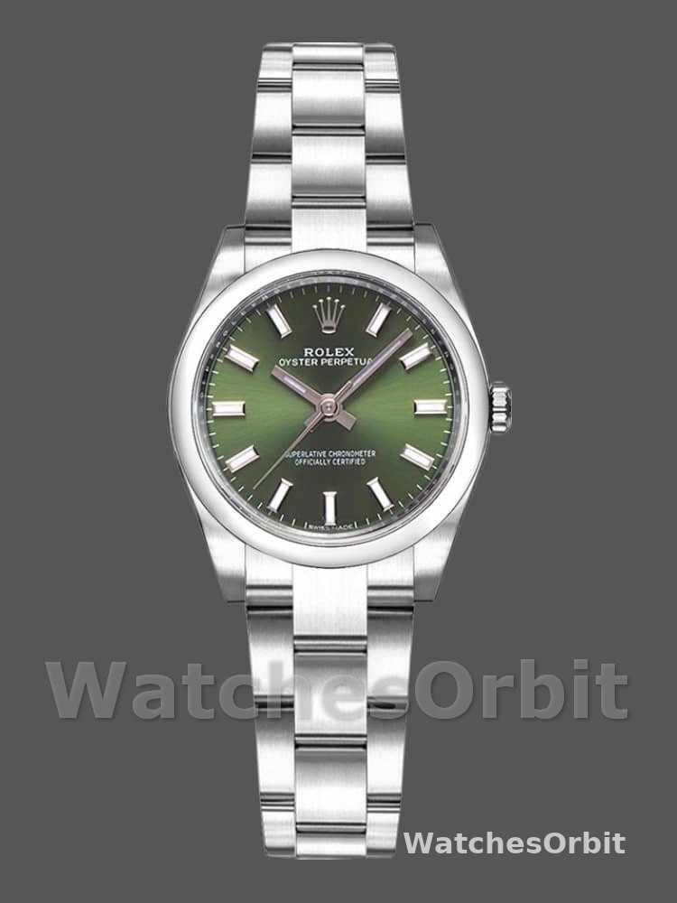 Rolex Oyster Perpetual 176200 Olive Green Dial Oyster Bracelet 26mm Lady Replica Watch