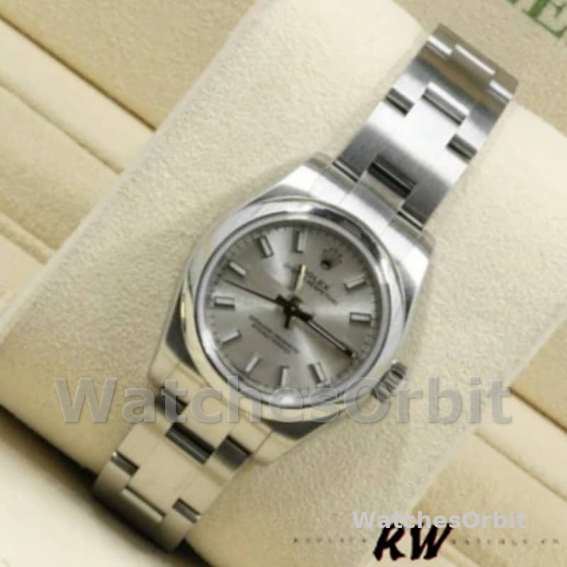 Rolex Oyster Perpetual 176200 Silver Index Stainless Steel 26mm Lady Replica Watch