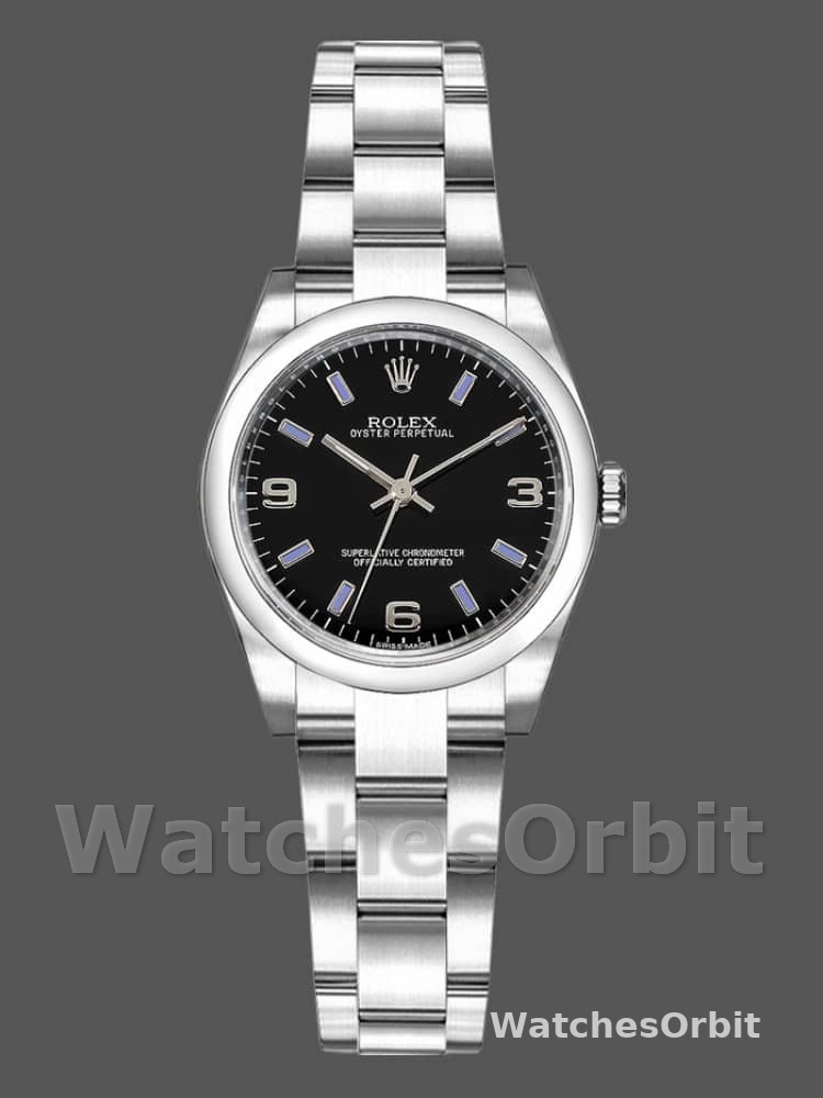 Rolex Oyster Perpetual 176200 Stainless Steel Blue Index Dial 26MM Lady Replica Watch