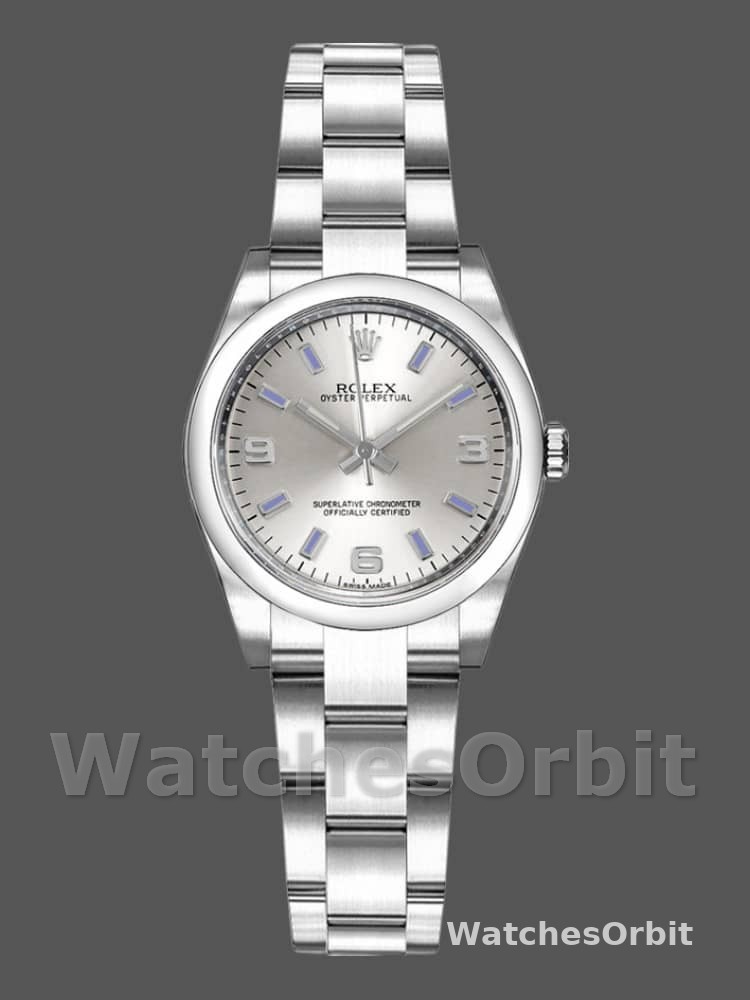 Rolex Oyster Perpetual 176200 Stainless Steel Silver Dial 26MM Lady Replica Watch