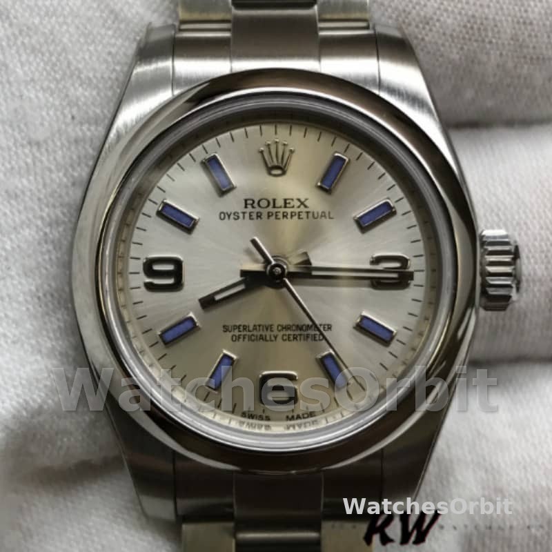 Rolex Oyster Perpetual 176200 Stainless Steel Silver Dial 26MM Lady Replica Watch