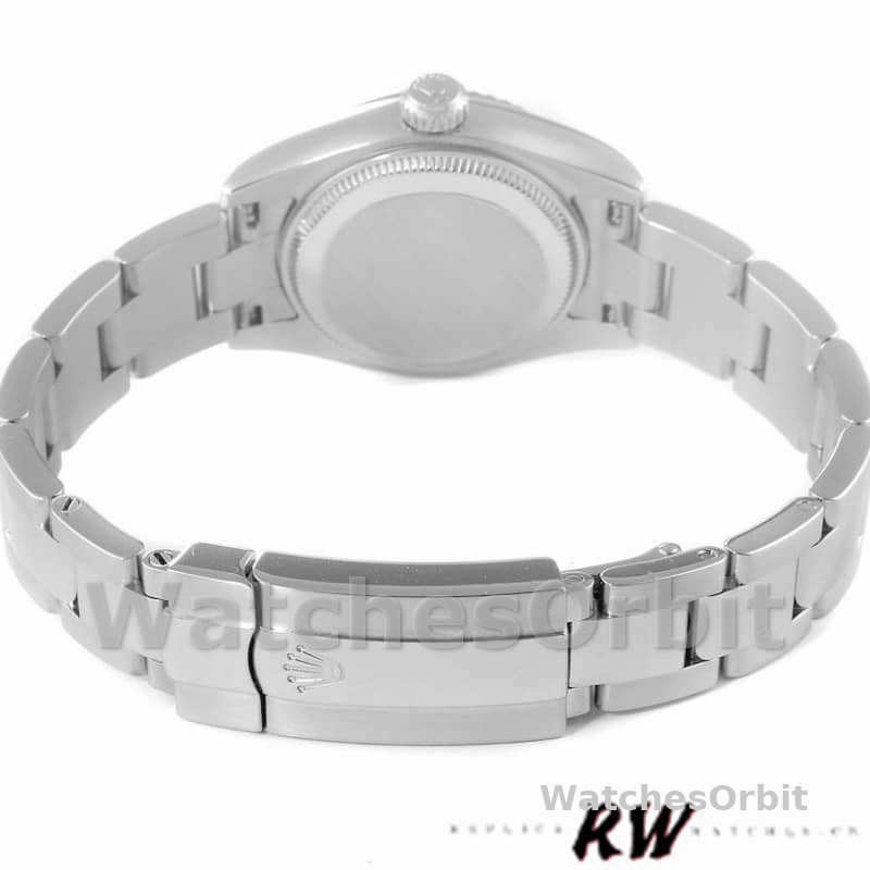 Rolex Oyster Perpetual 176234 Black Roman and Diamond Dial 26MM Lady Replica Watch