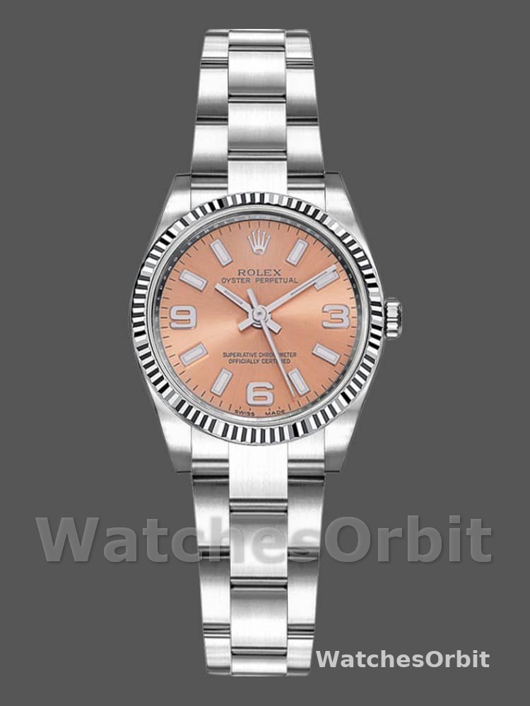 Rolex Oyster Perpetual 176234 Fluted Bezel Pink Dial 26MM Lady Replica Watch