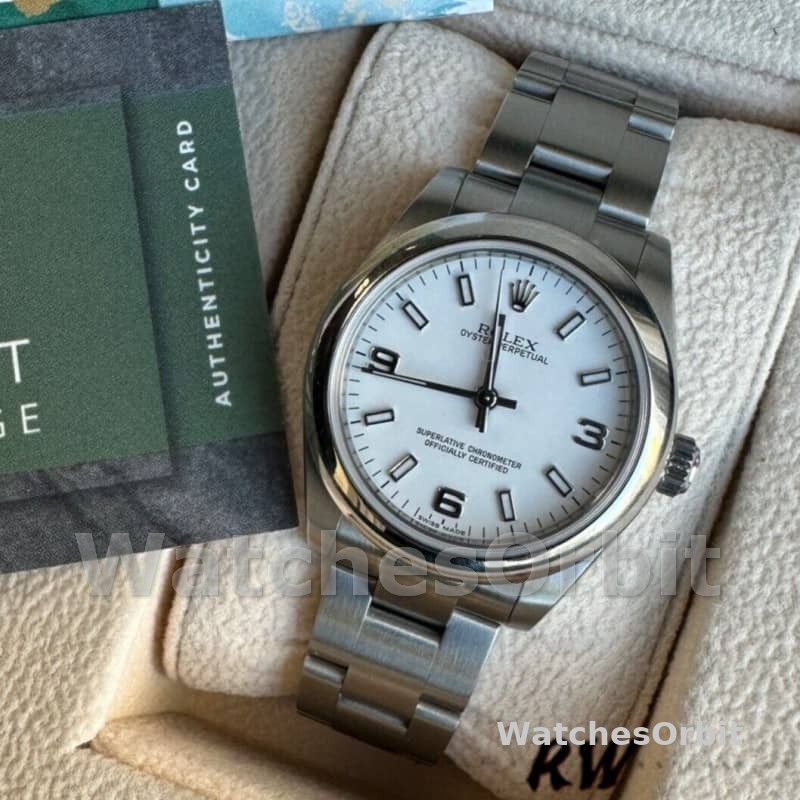 Rolex Oyster Perpetual 177200 White Arabic Dial Oyster Bracelet 31mm Lady Replica Watch