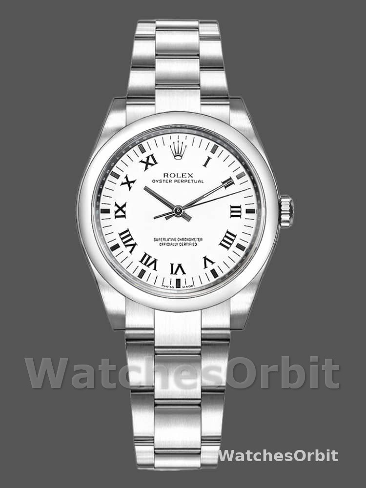 Rolex Oyster Perpetual 177200 White Roman Dial Oyster Bracelet 31mm Lady Replica Watch