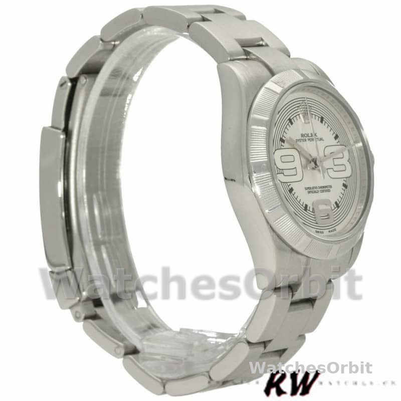 Rolex Oyster Perpetual 177210 Silver Maxi Arabic Dial 31mm Lady Replica Watch