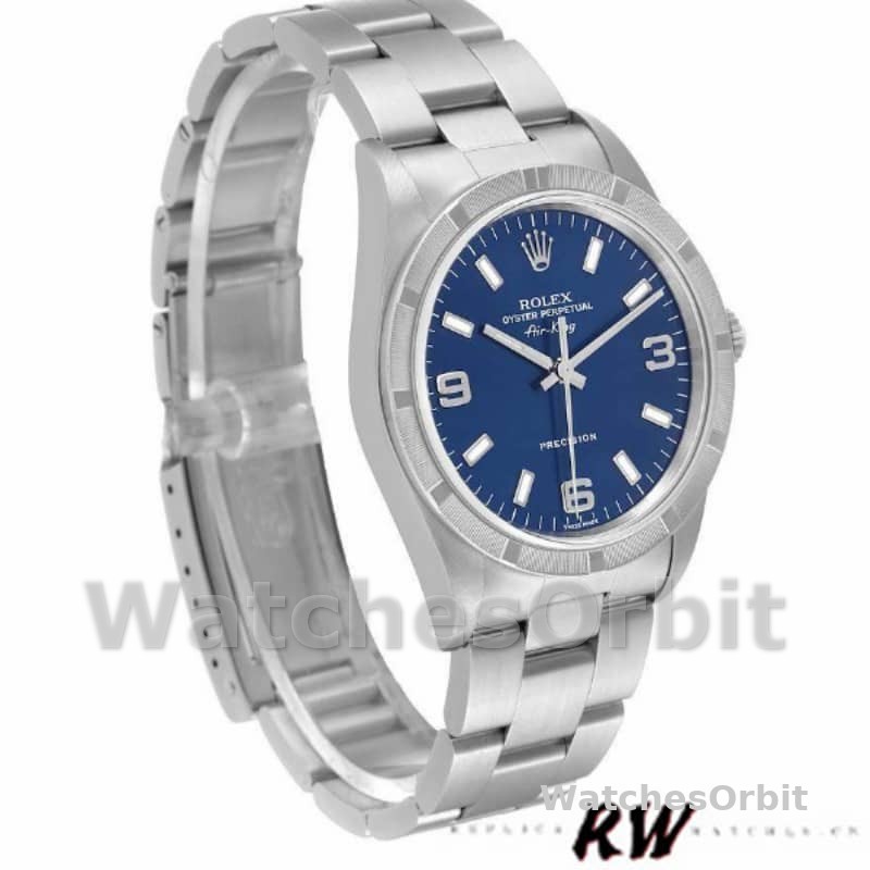 Rolex Oyster Perpetual 177210 Stainless Steel Blue Dial 31mm Lady Replica Watch