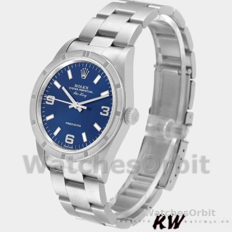 Rolex Oyster Perpetual 177210 Stainless Steel Blue Dial 31mm Lady Replica Watch