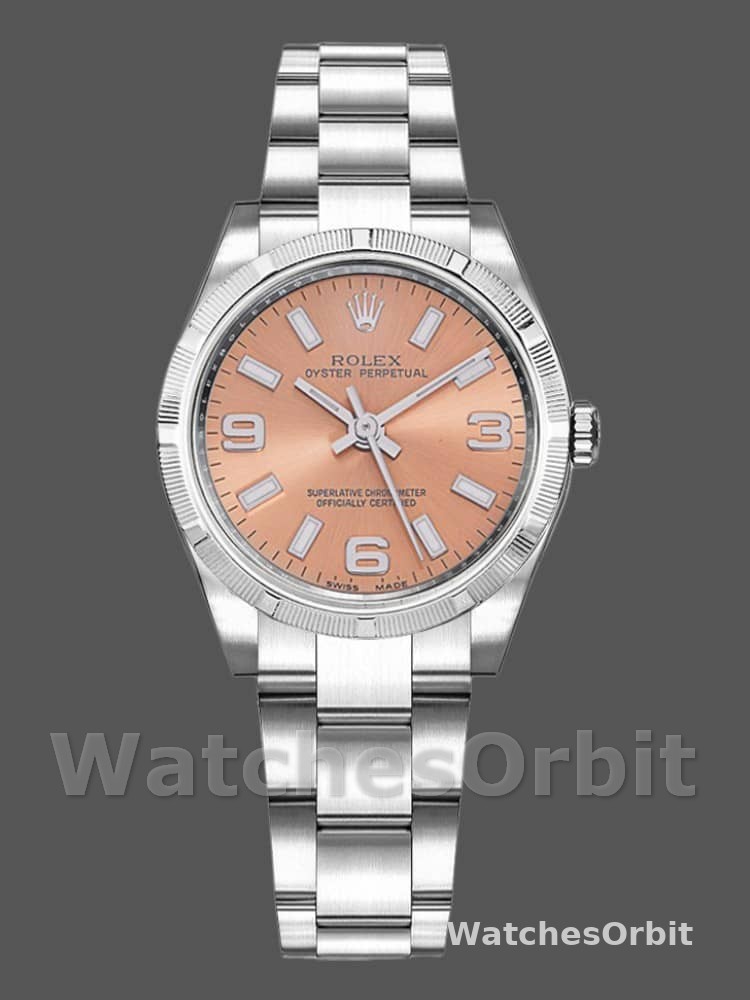 Rolex Oyster Perpetual 177210 Stainless Steel Pink Dial 31mm Lady Replica Watch