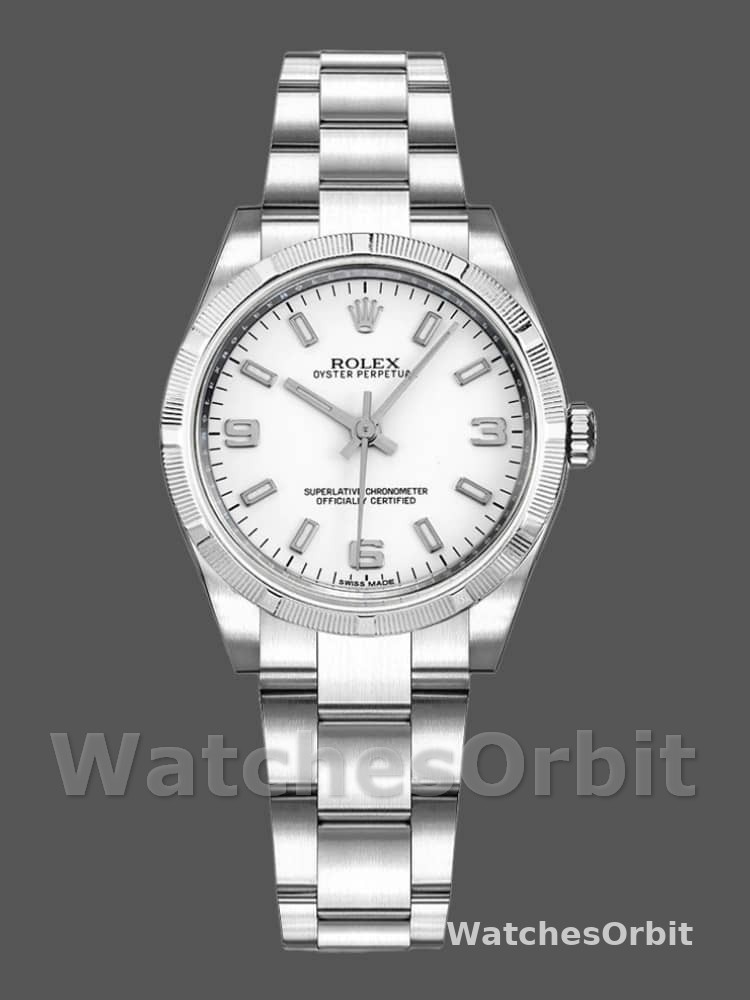 Rolex Oyster Perpetual 177210 Stainless Steel White Dial 31mm Lady Replica Watch