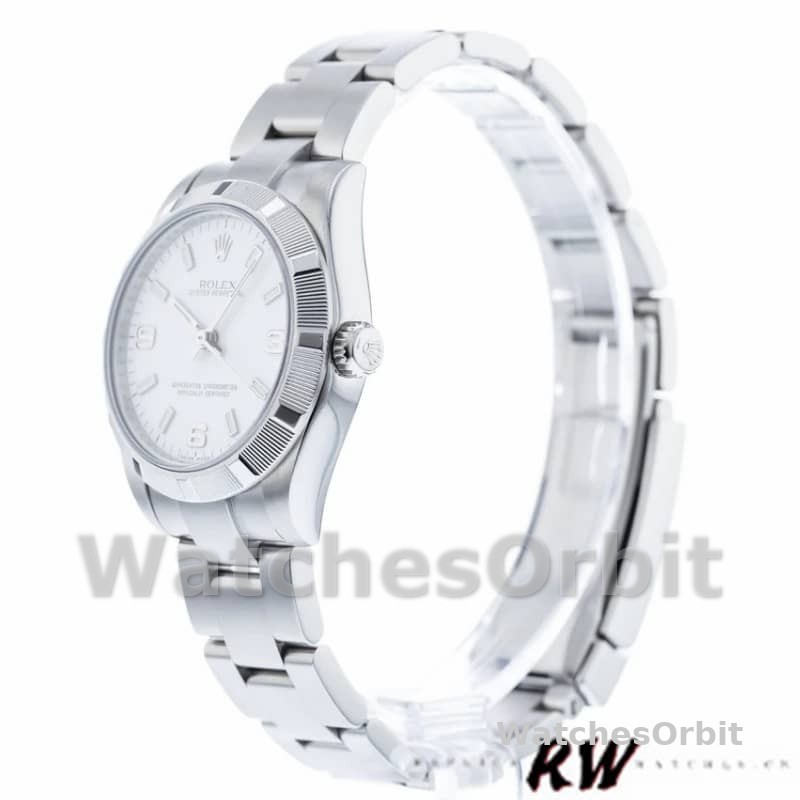 Rolex Oyster Perpetual 177210 Stainless Steel White Dial 31mm Lady Replica Watch