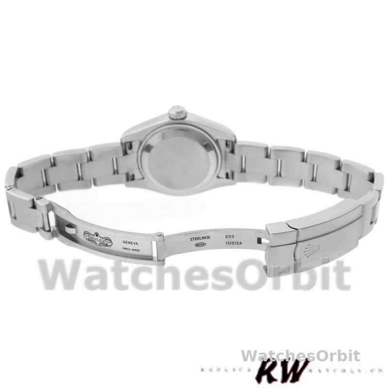 Rolex Oyster Perpetual 177210 Stainless Steel White Dial 31mm Lady Replica Watch