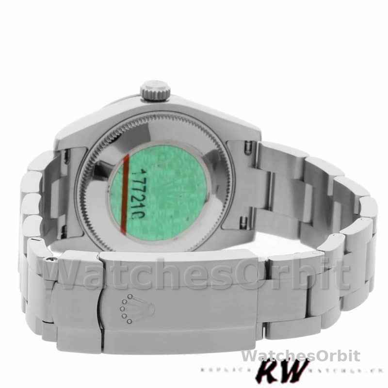 Rolex Oyster Perpetual 177210 Stainless Steel White Roman Dial 31mm Lady Replica Watch