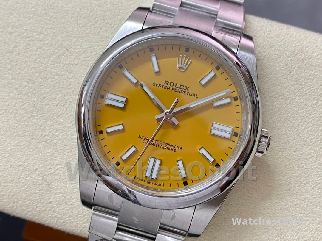 Rolex Oyster Perpetual Yellow Dial Oystersteel 124300 0004