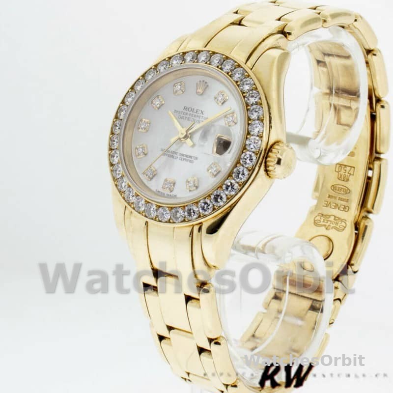 Rolex Pearlmaster 80298 White MOP Dial 29MM Lady Replica Watch