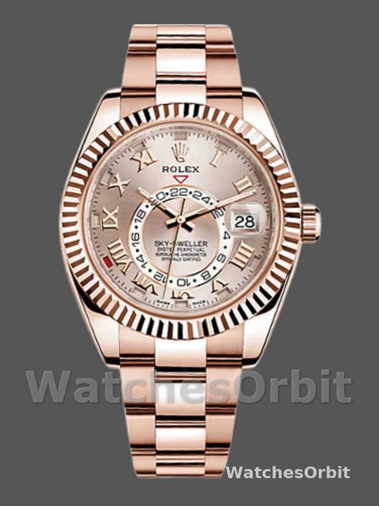 Rolex Sky-Dweller 326935 Sundust Roman Numeral Dial 42mm Mens Replica Watch