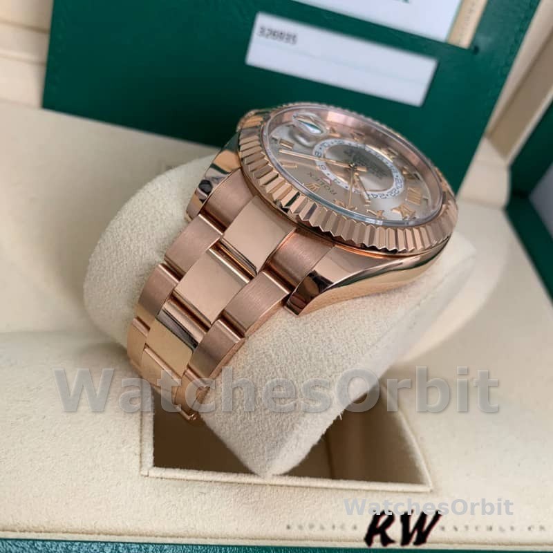 Rolex Sky-Dweller 326935 Sundust Roman Numeral Dial 42mm Mens Replica Watch