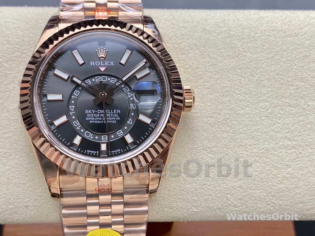 Rolex Sky Dweller 42mm Everose Gold and Slate Grey Dial M336935-0008