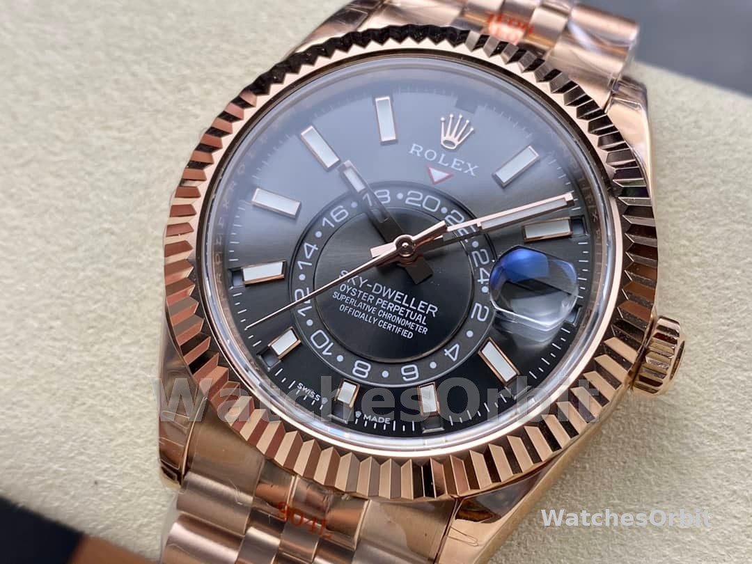 Rolex Sky Dweller 42mm Everose Gold and Slate Grey Dial M336935-0008