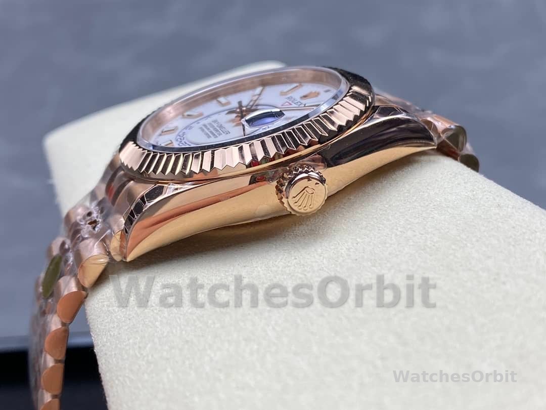 Rolex Sky Dweller 42mm Intense White Dial Fluted Bezel Jubilee Bracelet m336935 0007