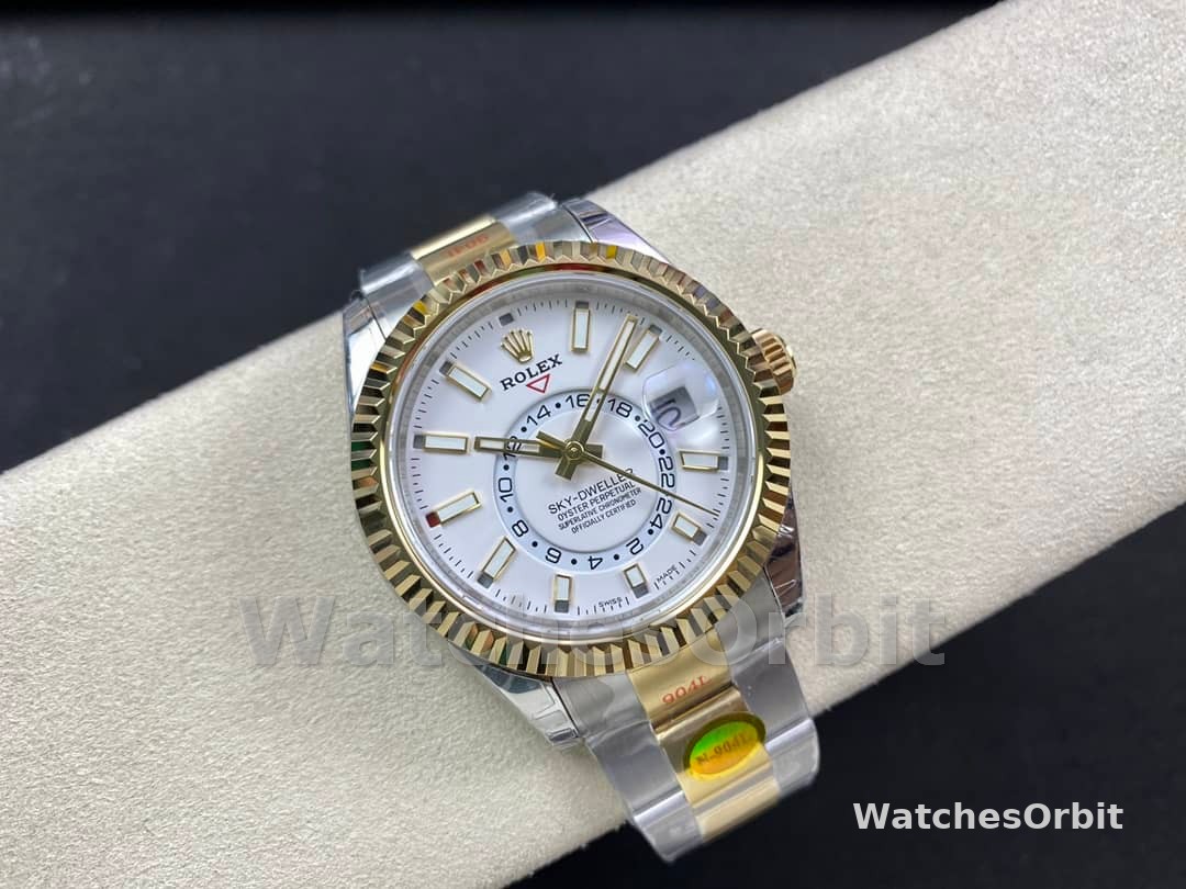 Rolex Sky Dweller 42mm White Dial Stick Markers m336933 0005 Men's Watch