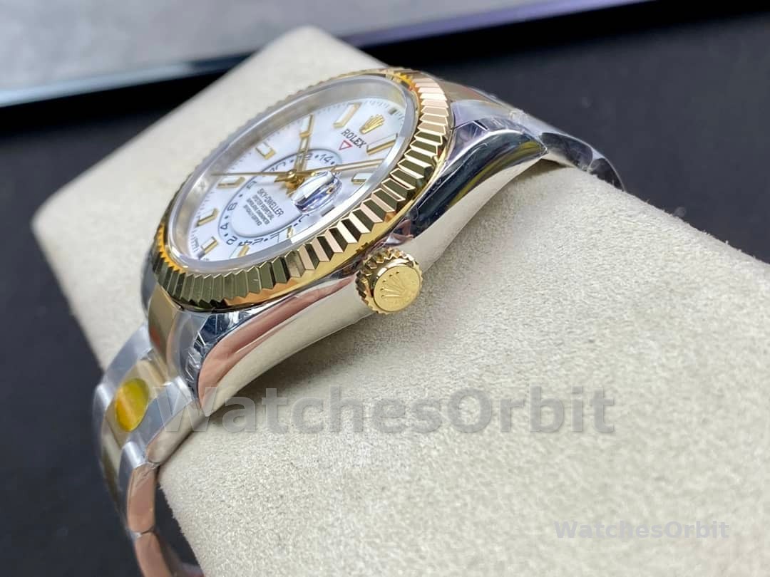 Rolex Sky Dweller 42mm White Dial Stick Markers m336933 0005 Men's Watch