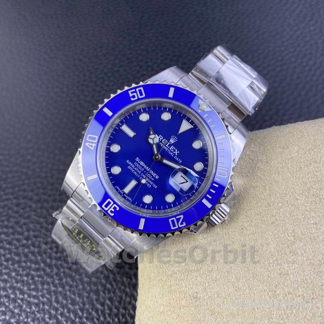 Rolex Submariner 116619LB White Gold Blue Dial 40mm Mens Replica Watch