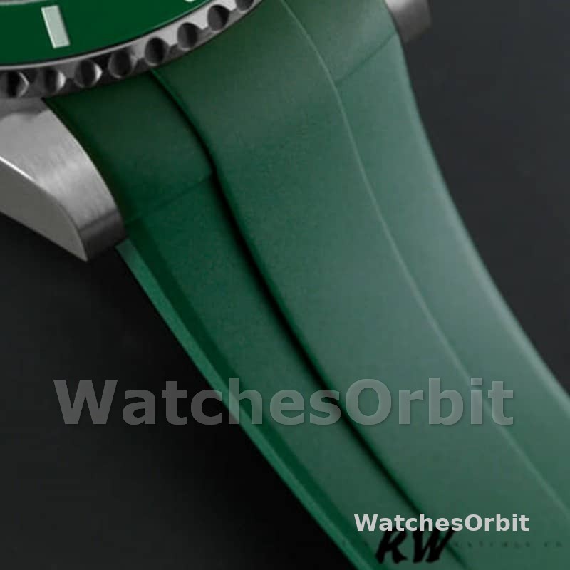 Rolex Submariner 126610LV Green Rubber Strap Black Dial 41mm Mens Replica Watch