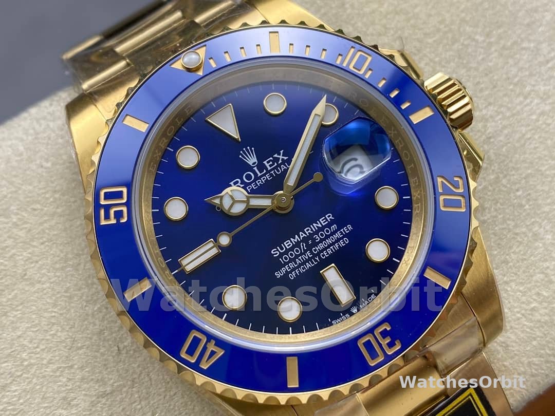 Rolex Submariner 126618LB Yellow Gold Blue Dial 41mm Mens Replica Watch