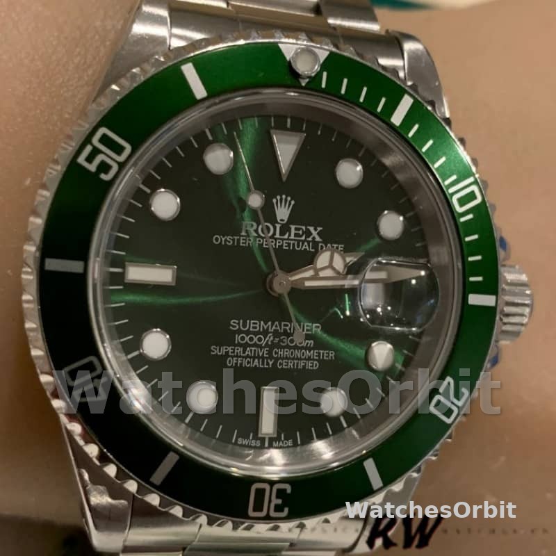 Rolex Submariner 16610 Stainless Steel Refinished Green Dial 40mm Mens Replica Watch