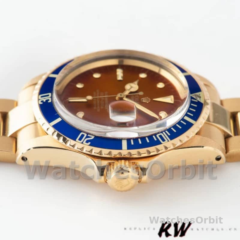 Rolex Submariner 1680/8 Tropical Dial yellow gold 40mm Mens Replica Watch