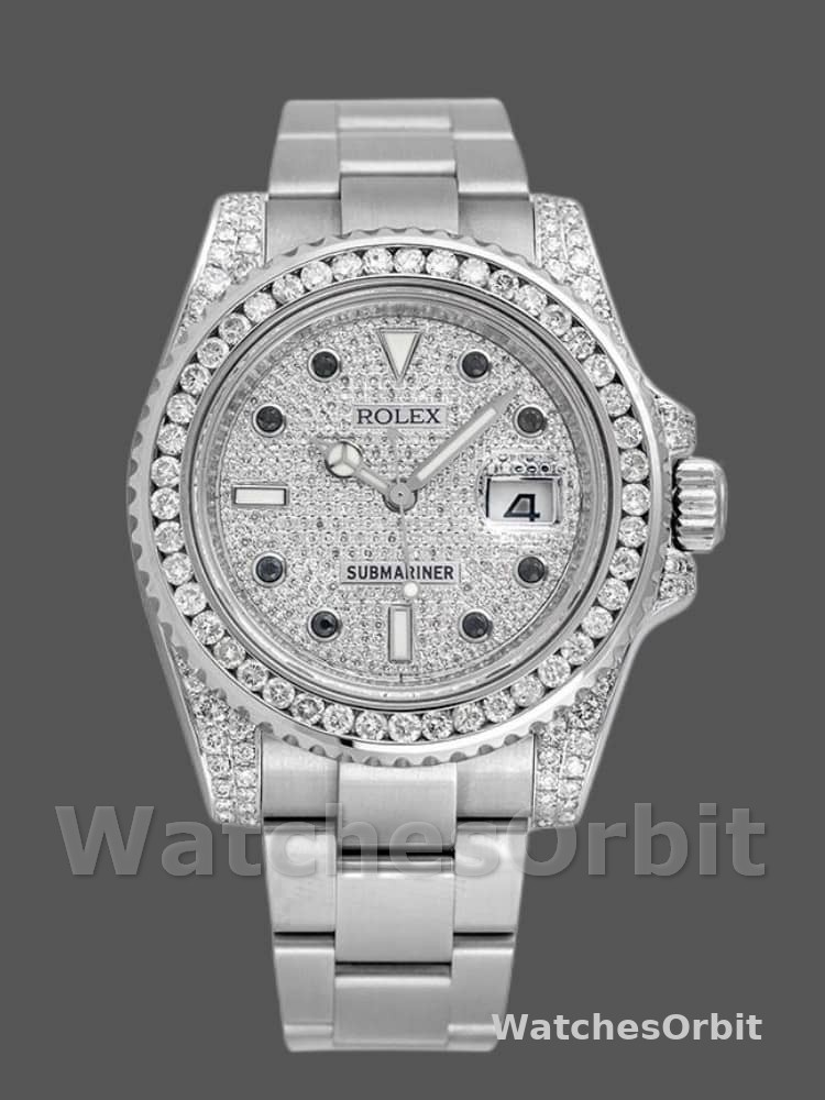 Rolex Submariner Date 116610LN Custom Diamond 40MM Mens Replica Watch