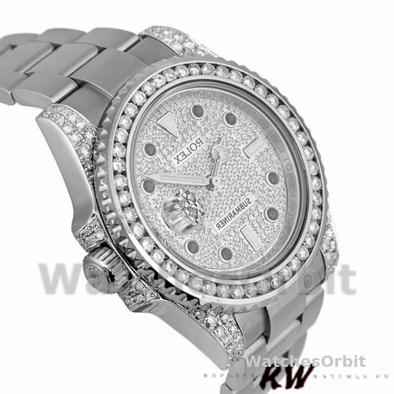Rolex Submariner Date 116610LN Custom Diamond 40MM Mens Replica Watch
