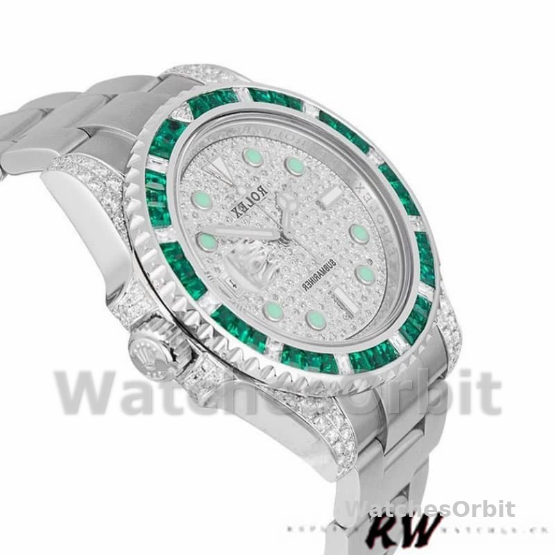 Rolex Submariner Date 116610LN Custom Diamond Stainless Steel 40MM Mens Replica Watch