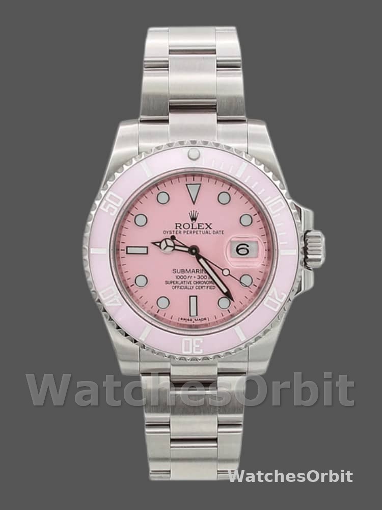 Rolex Submariner Date 116610LN Stainless Steel Oyster 40MM Pink Dial Mens Replica Watch