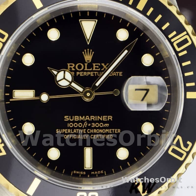 Rolex Submariner Date 16613LN Yellow Gold Stainless Steel Black Dial 40mm Mens Replica Watch