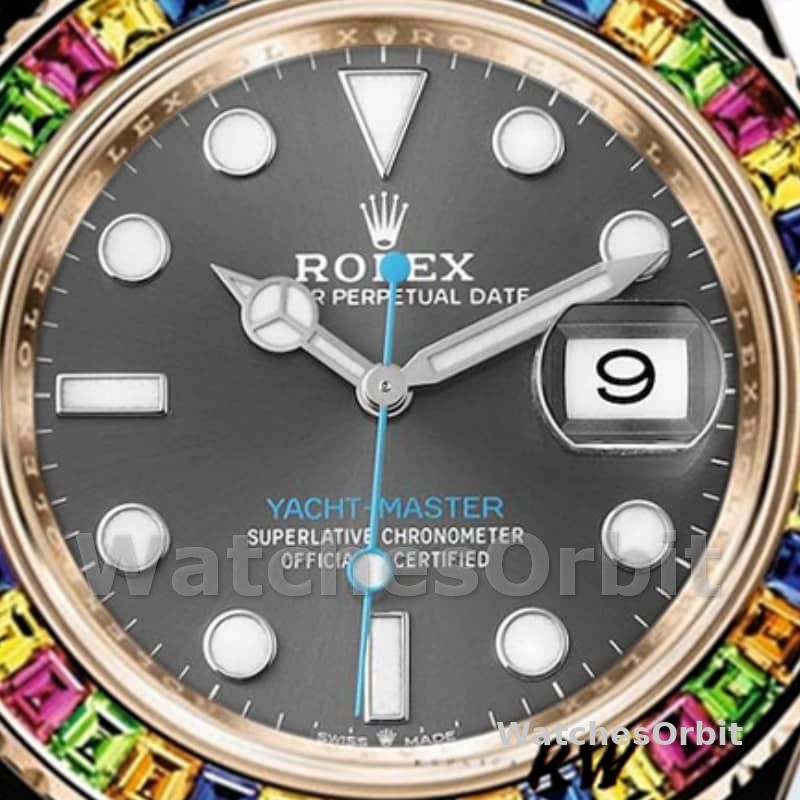 Rolex Yacht-Master 116695 Black Rubber Strap Grey Dial 40MM Mens Replica Watch