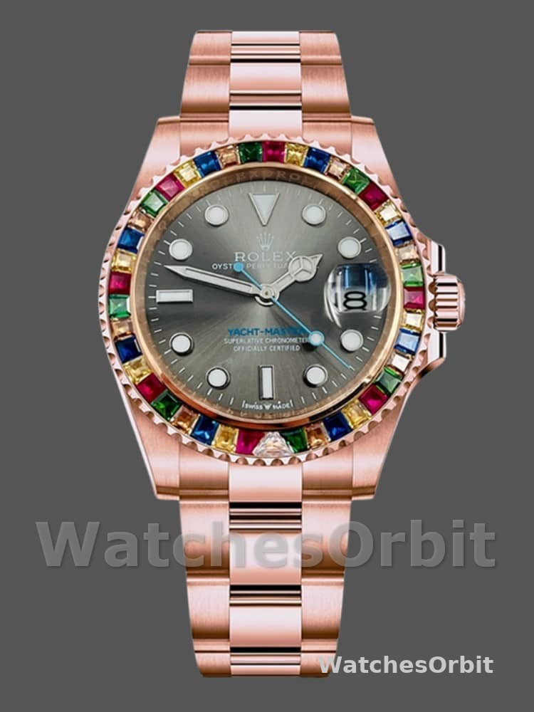 Rolex Yacht-Master 116695 Everose Gold Grey Dial 40MM Mens Replica Watch