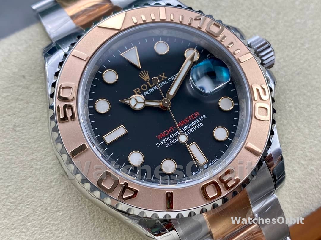 Rolex Yacht-Master 126621 EverRose Gold Black Dial 40MM Mens Replica Watch